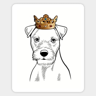 Parson Russell Terrier Dog King Queen Wearing Crown Magnet